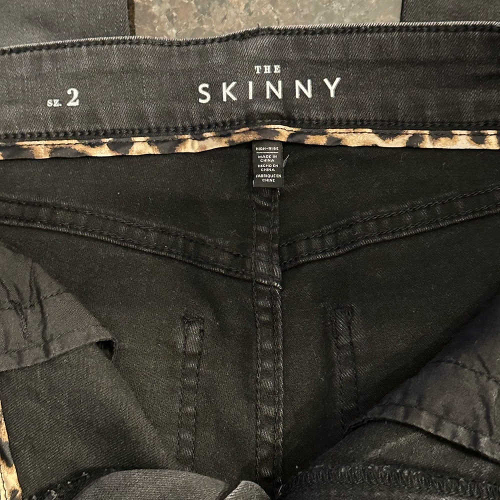 WHITE HOUSE BLACK MARKET  High Rise Skinny Jeans Black Size 2 - Picture 8 of 9